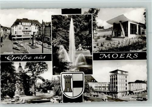 Moers Altmarkt Hallenbad Schloß Schloßpark Königl. Hof Wappen