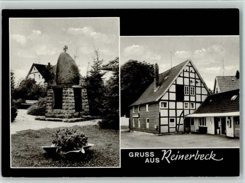 Reinerbeck Kriegerdenkmal Fachwerkhaus Gaststätte u. Einzelhandel Wilhelm Ahrens