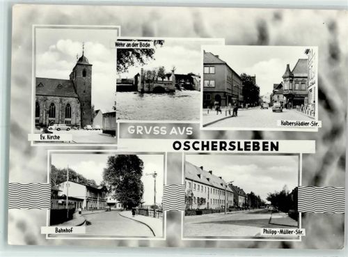 Oschersleben Wehr a. d. Bode Bahnhof Ev. Kirche Philipp-Müller Strasse