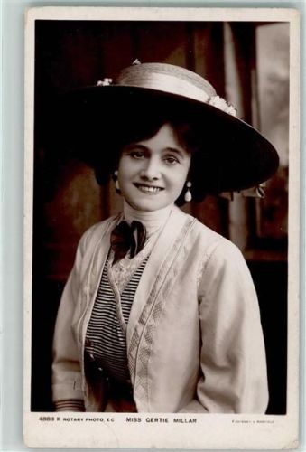 1908 Nr. 4883 K Rotary Photo - Frauenschönheit, Miss Gertie Millar AK