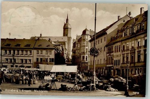 Annaberg Marktszene Eisenhandlung