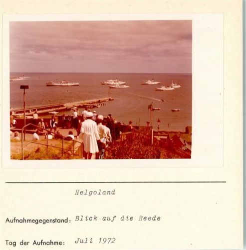 Helgoland Reede Foto montiert auf Karton