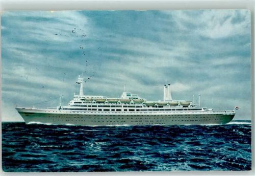 1960 Holland America Line SS Rotterdam Schiffspost Haifa 28.3.60