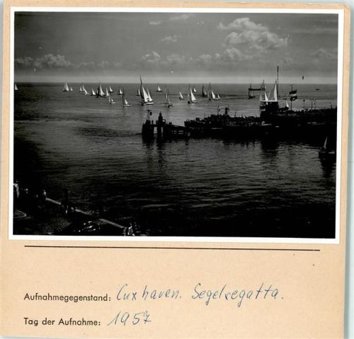 Cuxhaven Segelregatta Foto montiert auf Karton