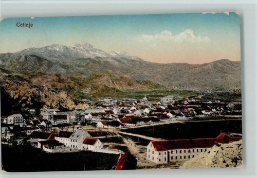 Cetinje 1916 Gesamtansicht Bergpanorama
