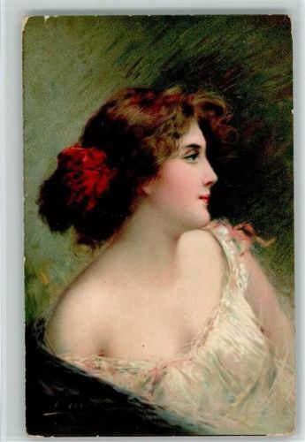1906 TSN Verlag Serie 505 Nr. 5 - Frauenschönheit , tiefes Dekolette, Erotik