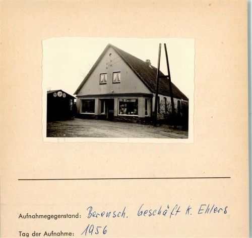 Berensch Geschäft K. Ehlers Foto montiert auf Karton