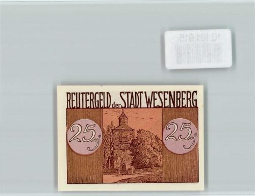 Wesenberg Notgeld Reutergeld