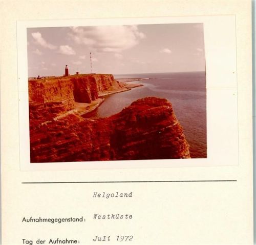 Helgoland Westküste Foto montiert auf Karton