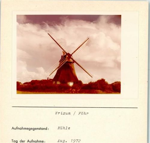 Wrixum Windmühle Foto montiert auf Karton