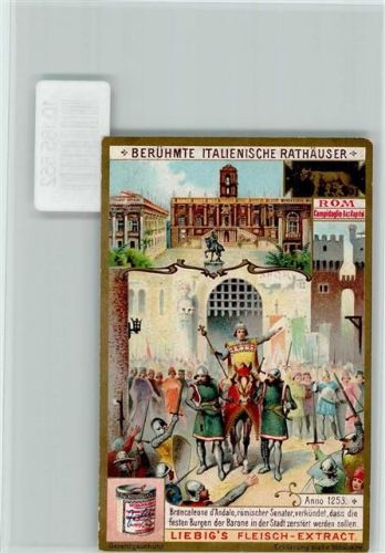 Berühmte Italienische Rathäuser, Wappen, Sammelbild Liebig