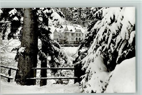 Raumünzach Hotel Wasserfall Winteraufnahme