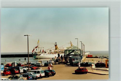 Cuxhaven Fährhafen mit Wappen von Hamburg