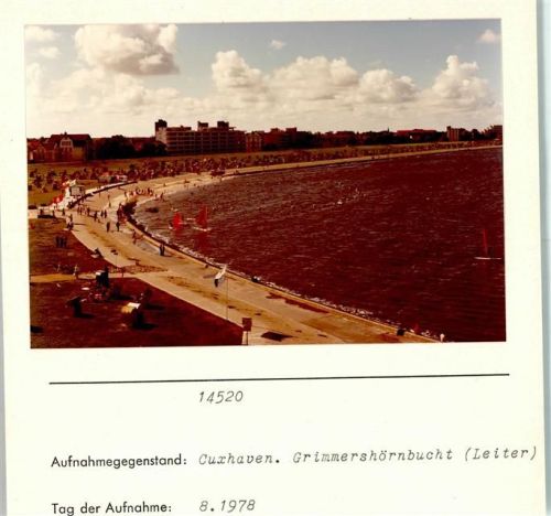 Cuxhaven Grimmershörnbucht Foto montiert auf Karton