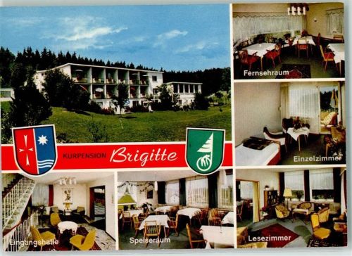 Bad Dürrheim Kurpension Brigitte Eingangshalle Speiseraum Lesezimmer Einzelzimmer Fernsehraum