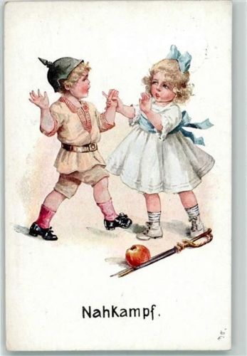 1916 WK I Kinderspiele AK