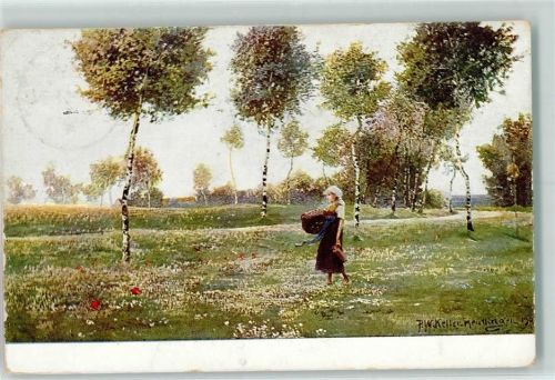 1911 Serie III, 5 - Prof. Keller-Reutlingen "Spätsommer" AK