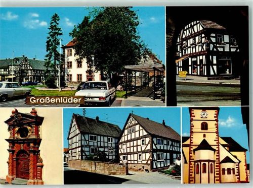 Großenlüder Rückseite mit Abschürfungen bzw Kleberesten Fuldaer Vogelsberg