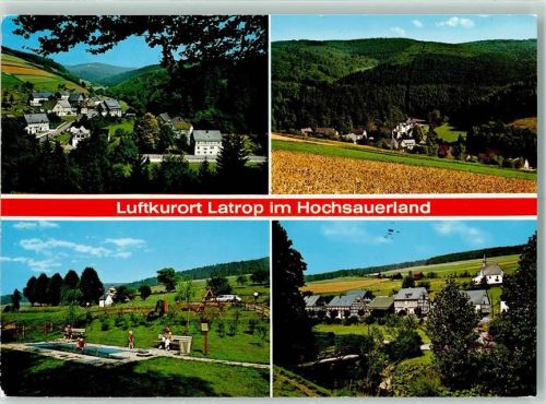 57392 W5948 Latrop , Sauerl - Rückseite mit Abschürfungen bzw Kleberesten Riegelhäuser