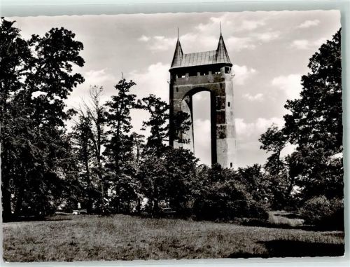Pfullingen Rückseite mit Abschürfungen bzw Kleberesten Schönberg Turm