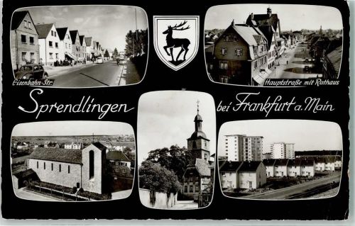 Sprendlingen Kirche Eisenbahn Strasse Hauptstrasse Rathaus