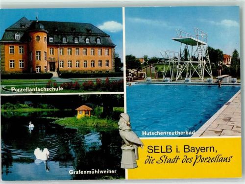 Selb Porzellanfachschule Schwimmbad Grafenmühleweiher