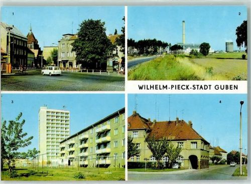 Guben Wilhelm-Pieck-Straße VEB Chemiefaserkombinat Hochhaus in Obersprucke Karl-Marx-Straße