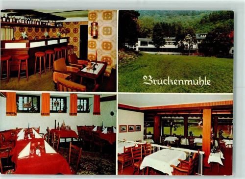 Roes Rückseite mit Abschürfungen bzw Kleberesten Hotel Brückenmühle