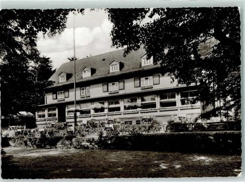 Warstein Rückseite mit Abschürfungen bzw Kleberesten Haus Waldfrieden Schulungsheim