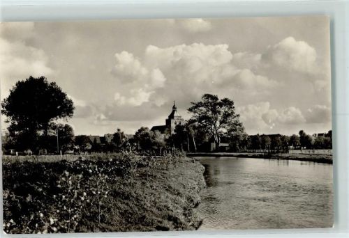 39606 O3540 Osterburg (Altmark) - Partie an der Biese Rückseite mit Abschürfungen bzw Kleberesten