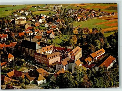Himmelkron Luftaufnahme Kirche mit Behindertenheimen Schloß Haus Gottestreue Haus Elisabeth und Freizeitheim