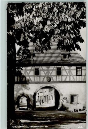 Hofheim Großmannsdorfer Tor Rückseite mit Abschürfungen bzw Kleberesten