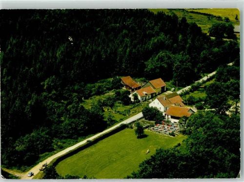 Waldfriede Rückseite mit Abschürfungen bzw Kleberesten Rest. Trifthütte