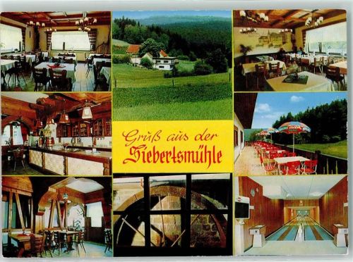 Hosenfeld Rückseite mit Abschürfungen bzw Kleberesten Gasthaus Zur Siebertsmühle
