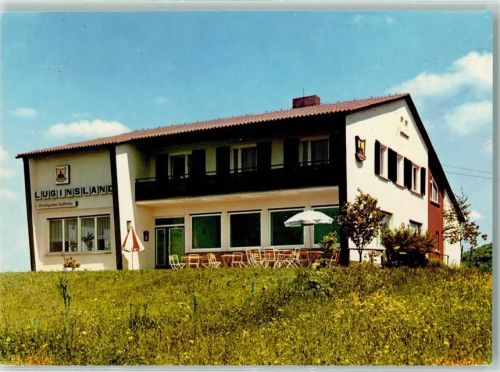 Beuren Rückseite mit Abschürfungen bzw Kleberesten Gasthaus Luginsland