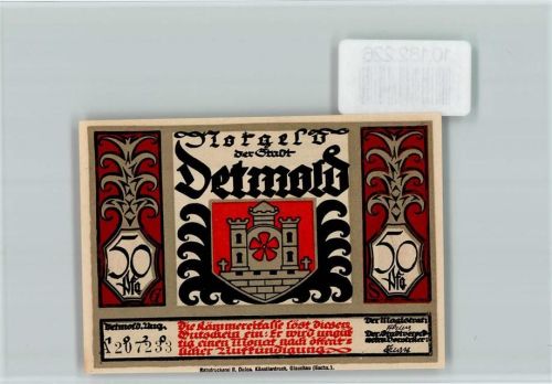 Detmold Notgeld Scherenschnitt