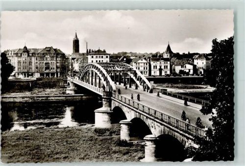 Minden Brücke Rückseite mit Abschürfungen bzw Kleberesten