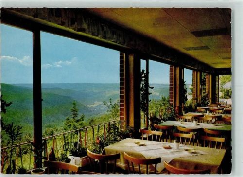 Presberg Gasthaus Rheingauer Alp Rückseite mit Abschürfungen bzw Kleberesten