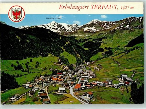 Serfaus Fliegeraufnahme mit Kölner Haus und Furgler