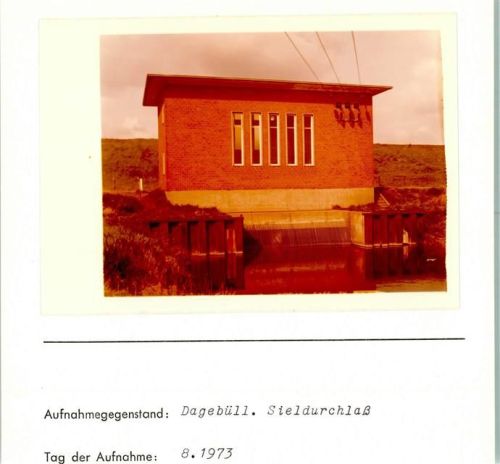 25899 W2260 Dagebüll FOTO KEINE AK Sieldurchlaß Foto montiert auf Karton