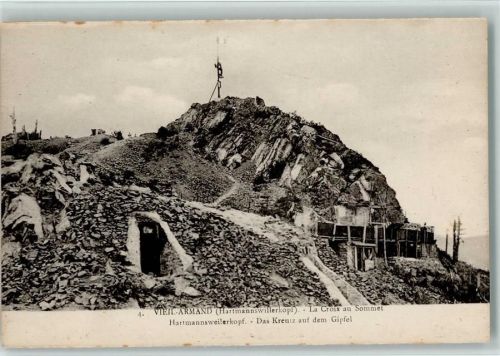Hartmannswillerkopf - Kreuz auf dem Gipfel AK