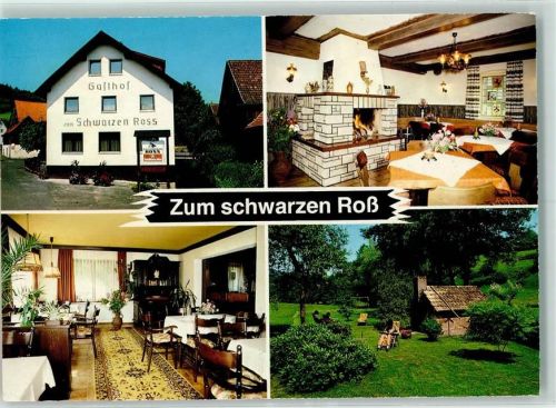 Bad Brückenau Rückseite mit Abschürfungen bzw Kleberesten Gasthaus Zum schwarzen Ross