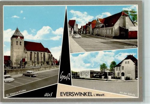Everswinkel Rückseite mit Abschürfungen und Kleberesten St. Magnus-Kirche Vitusstraße An der Schule