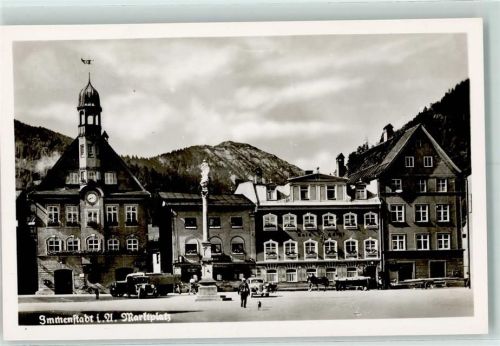 Immenstadt Marktplatz Rückseite mit Abschürfungen bzw Kleberesten