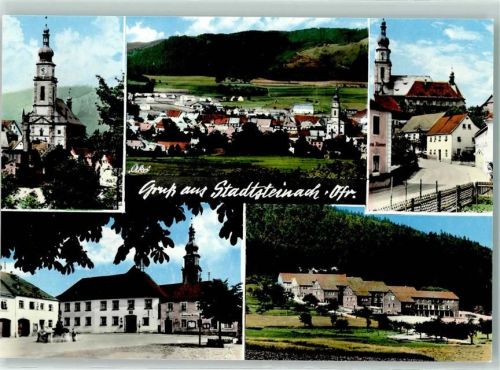 Stadtsteinach Rückseite mit Abschürfungen bzw Kleberesten