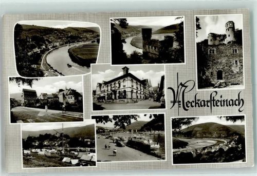 Neckarsteinach Rückseite mit Abschürfungen bzw Kleberesten
