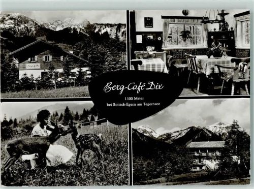 Rottach-Egern Rückseite mit Abschürfungen und Kleberesten Berg-Cafe Gästehaus Dix