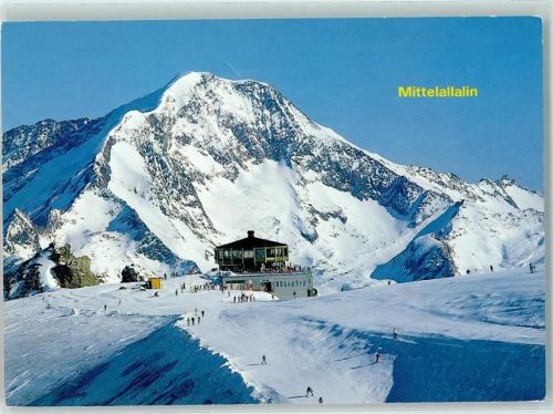 Saas-Fee Mittelallalin Restaurant Metro Alpin Höchstgelegenes Drehrestaurant der Welt Weissmies
