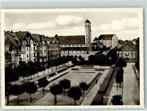 Beuthen a. d. Oder Wilhelmsplatz mit Barbarakirche