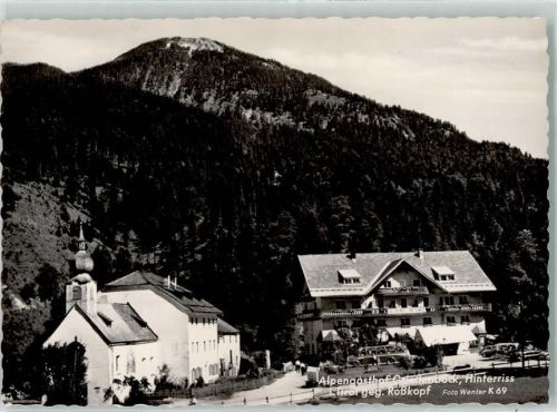 Hinterriß Alpengasthof Grießenbock gegen Roßkopf